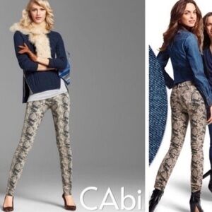❤️Cabi 958 Diamond Back Snake Skin Skinny Jeans
